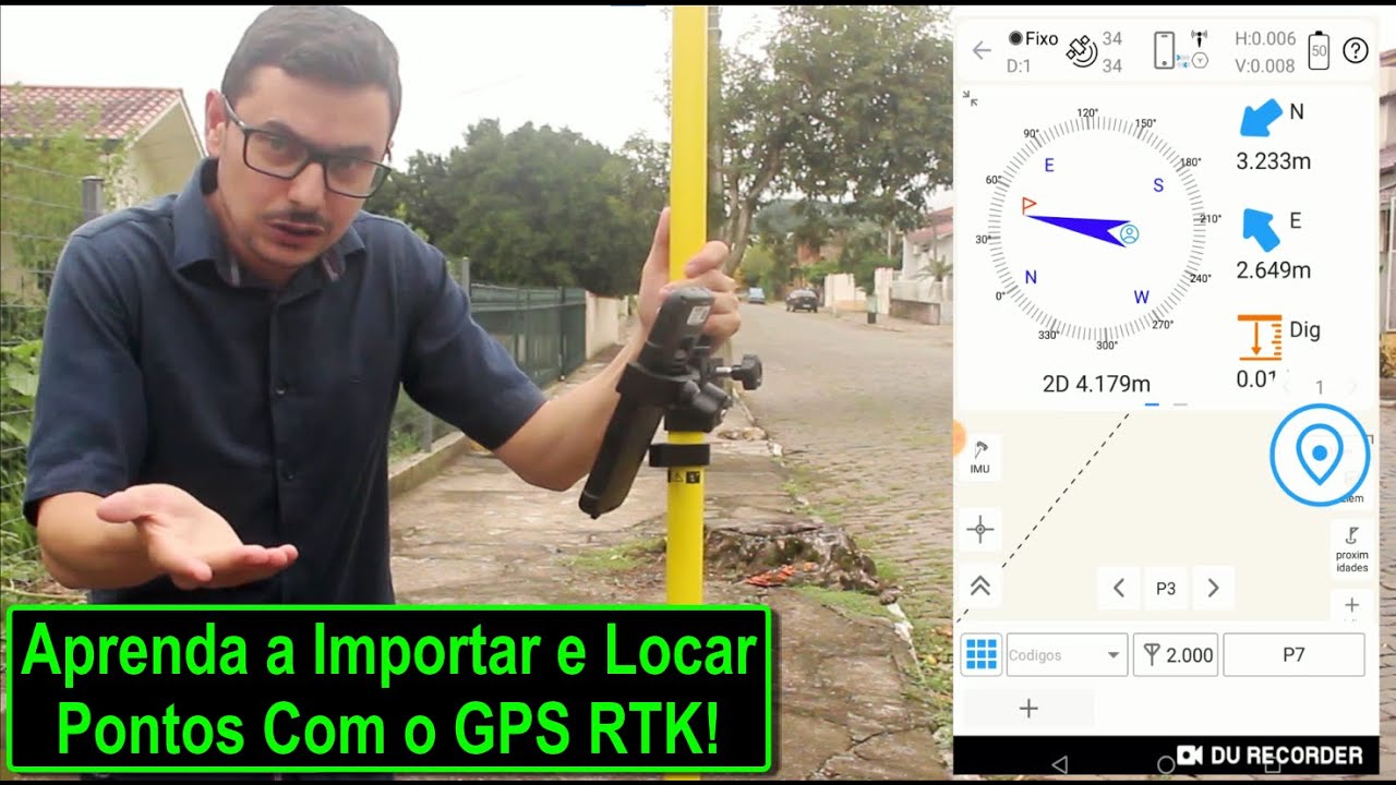 Aula PRÁTICA Mostrando Como fazer a IMPORTAÇÃO E LOCAÇÃO DE PONTOS Com o GPS RTK
