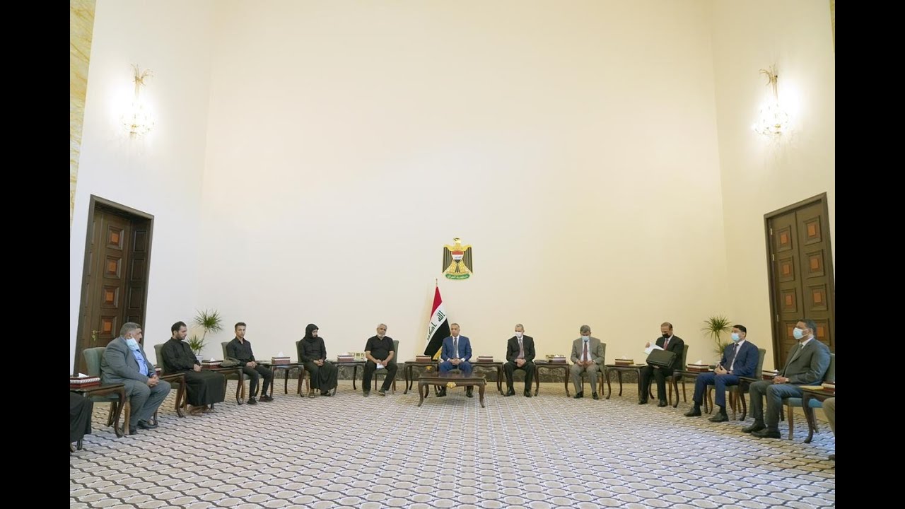 رئيس مجلس الوزراء السيد مصطفى الكاظمي يلتقي عوائل شهداء وجرحى التفجير الإرهابي في مدينة الصدر