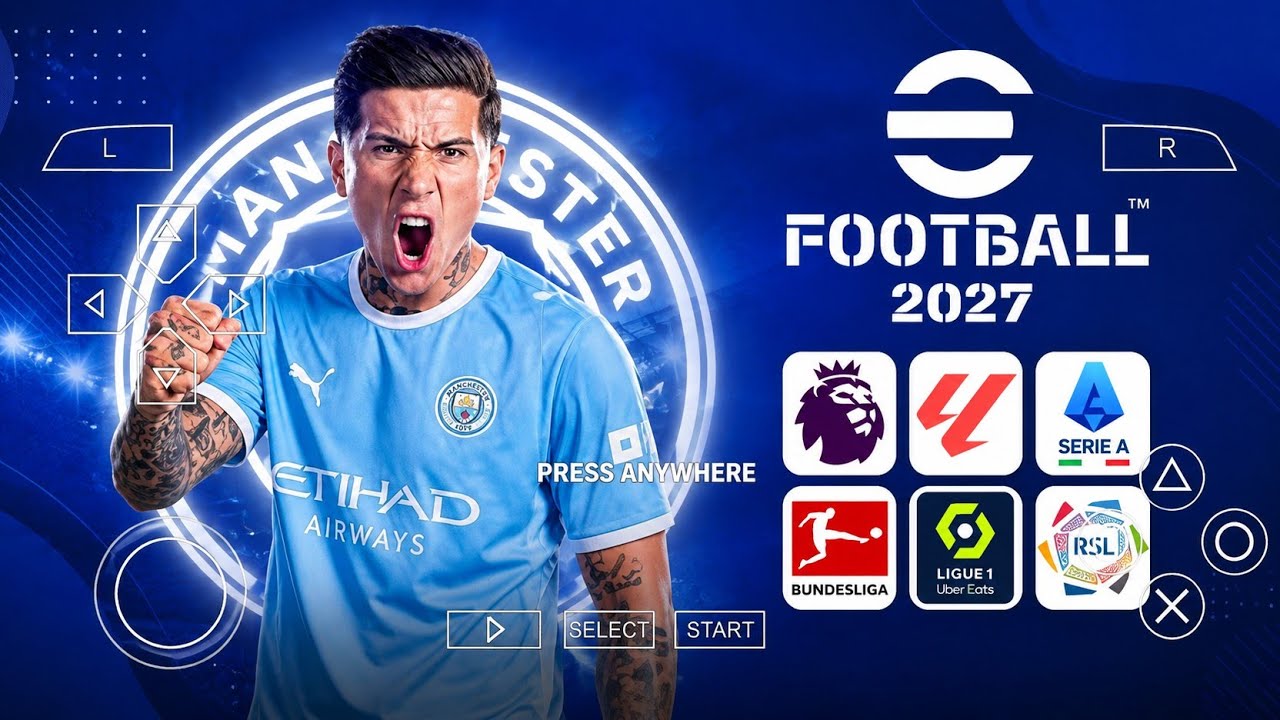 eFootball PES 2027 PPSSPP ISO [БЕЗ ТЕКСТУР И БЕЗ СОХРАНЕНИЙ] НОВАЯ ФОРМА 26/2027 РЕАЛИСТИЧНЫЕ ЛИЦ...