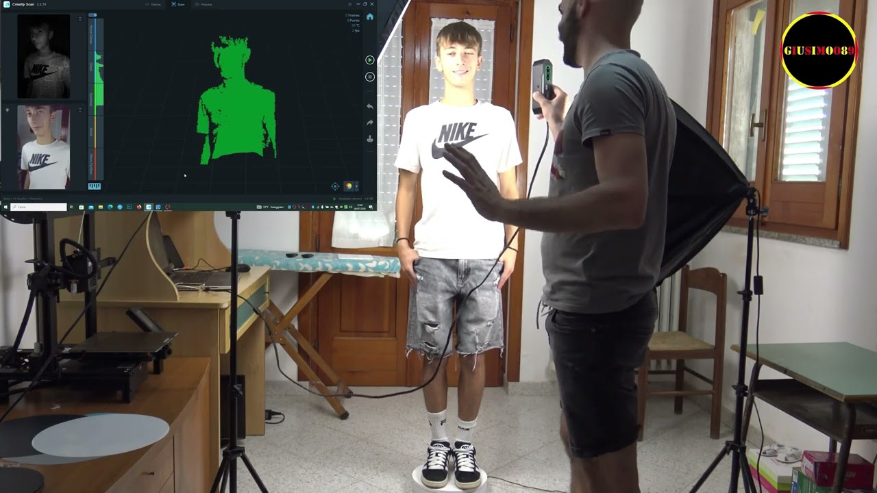 using Creality Scanner Otter Scanning human body