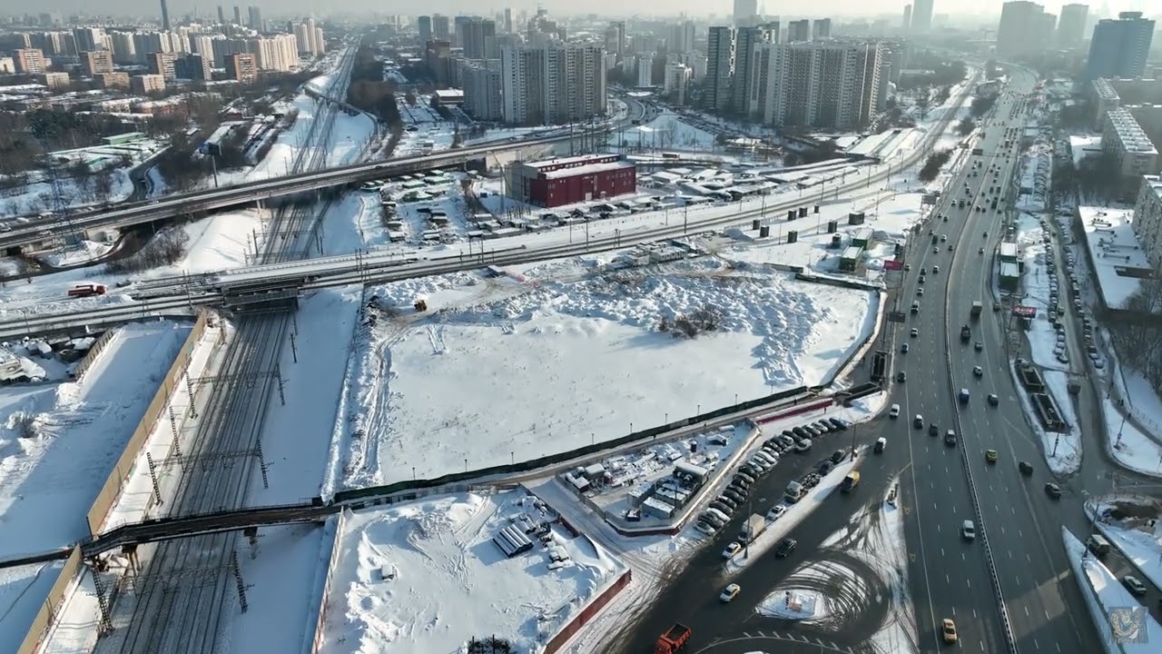 ТПУ Петровско-Разумовская Дмитровский путепровод МЦД 3 и МЦД 1 снято на Mavic 3