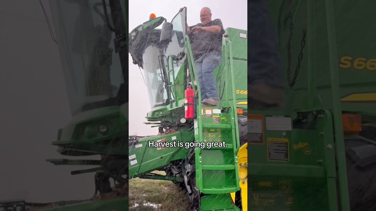 Harvest Is Going Great 😂🌧️ #farmlife #agriculture #rurallife #farming #farmer #countrylife