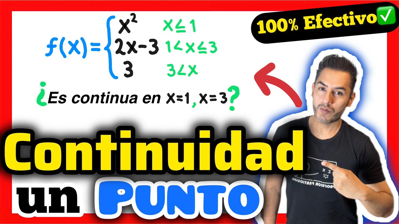 ✅​CONTINUIDAD de una Función en un PUNTO [𝘼𝙥𝙧𝙚𝙣𝙙𝙚 𝙙𝙚𝙨𝙙𝙚 𝙘𝙚𝙧𝙤😎​🫵​💯​]Cálculo Diferencial