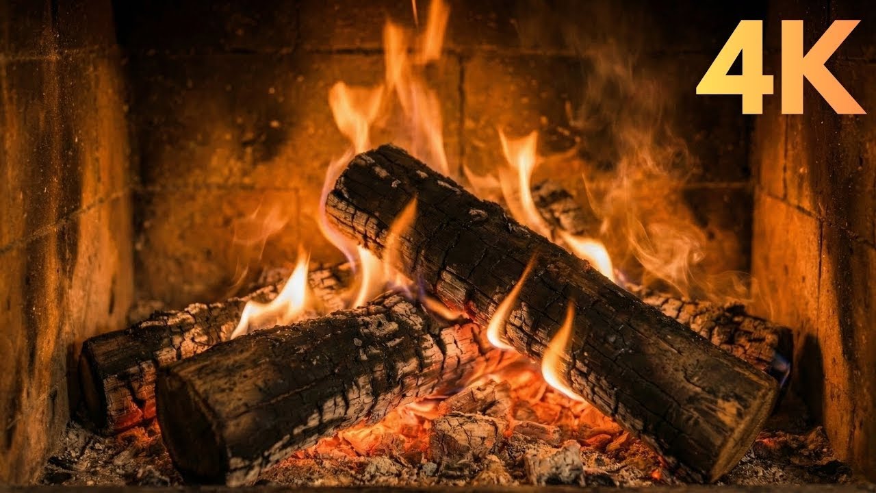 🔥No-Ads 10 Hours Fireplace Cozy Fireplace Ambience – Crackling Wood Sounds for Peace & Relaxation 🌙