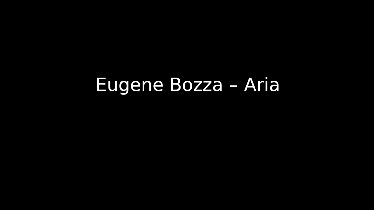 Eugene Bozza – Aria piano accompaniment / akompaniament