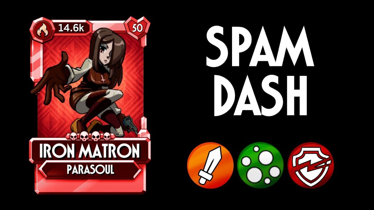 IRON MATRON Parasoul showcase, skullgirls mobile 7.3.3
