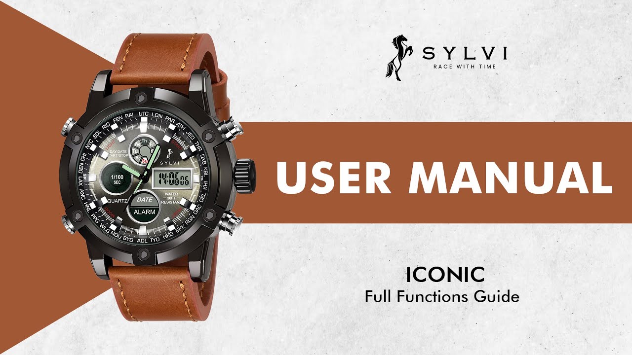 SYLVI Iconic  User Manual ⌚ | How To Use Analog Digital Watch Guide✔️ | Iconic Watch Functions