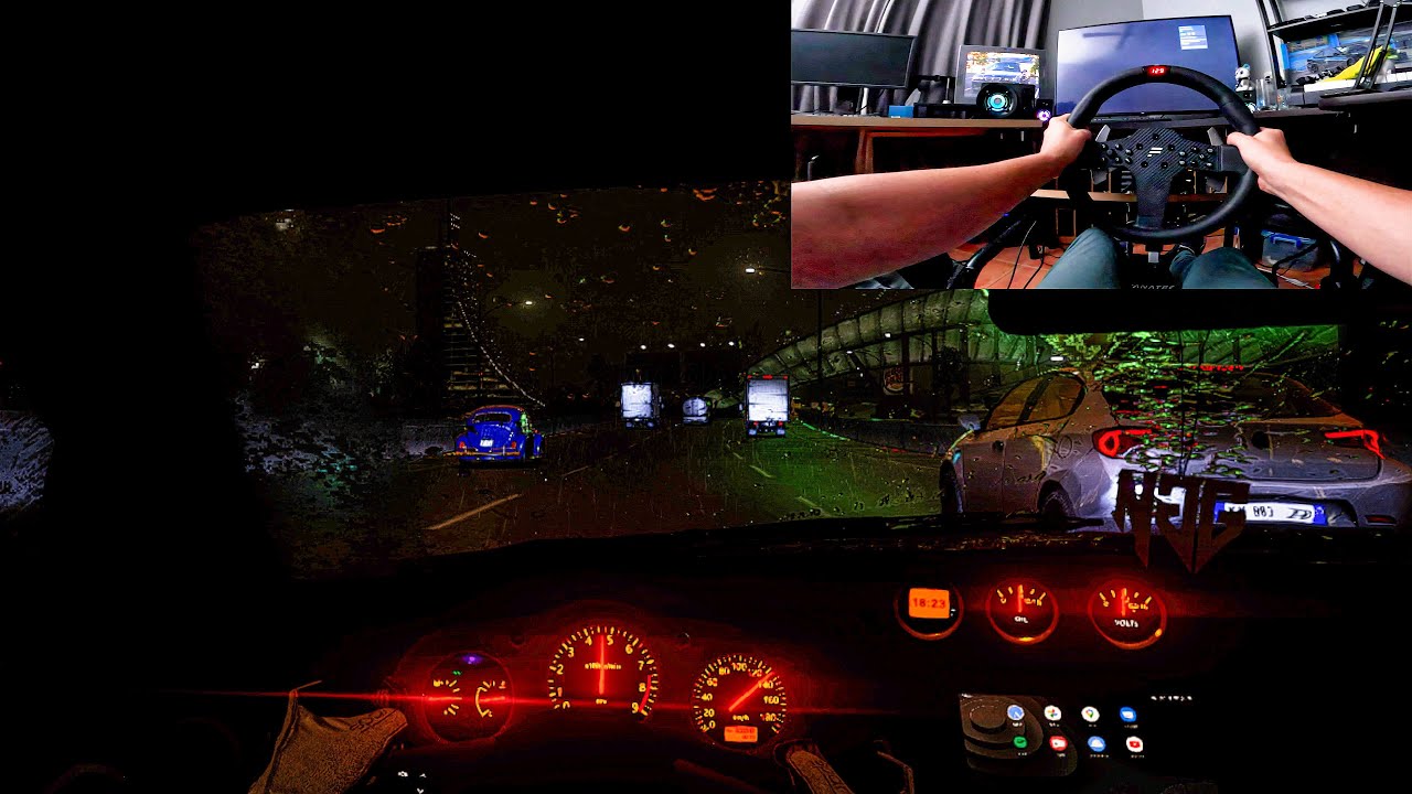 Assetto Corsa VR: Cutting up Highway Traffic Realistic NFS Underground 2 | Nissan 350z  | 4K