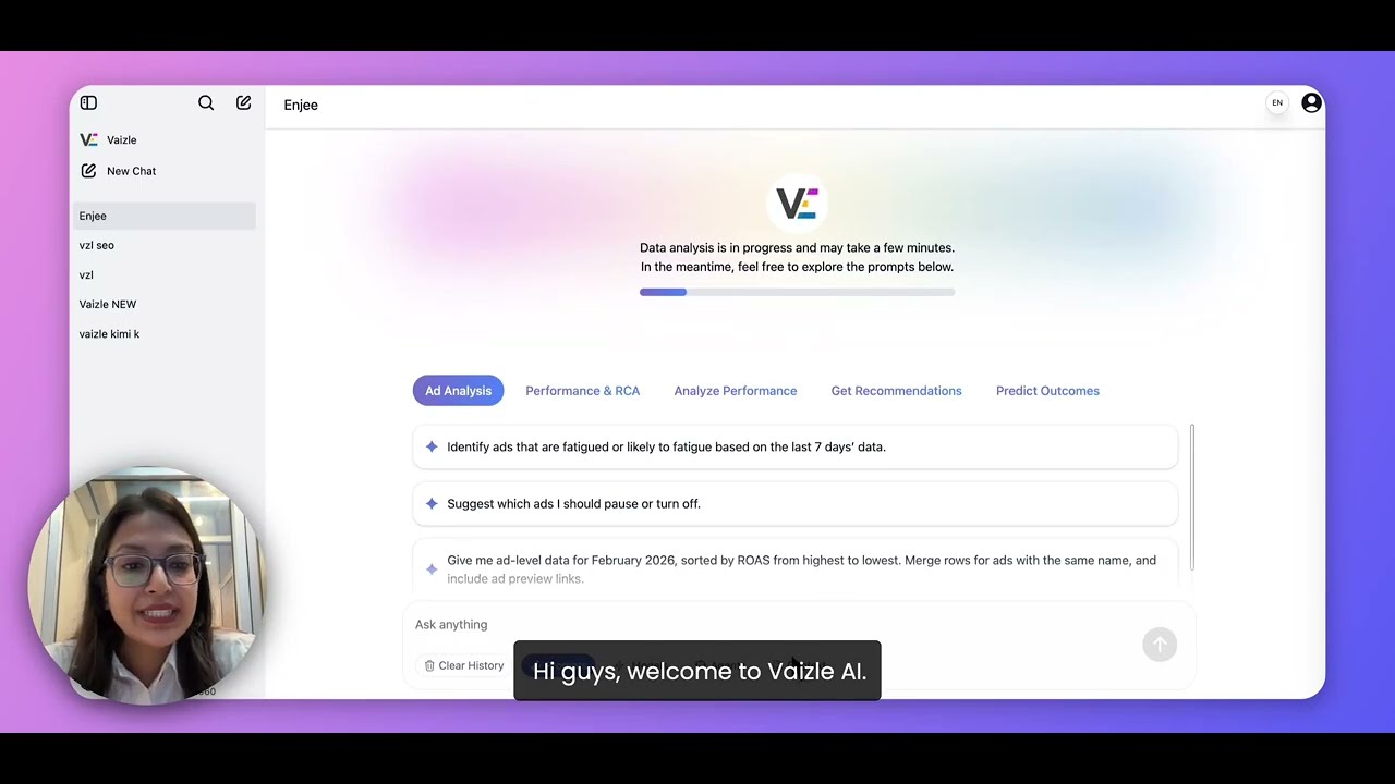 How to Use Vaizle AI for Meta Ads: Full Walkthrough (Your First Analysis) | AI Meta Ads Analytics
