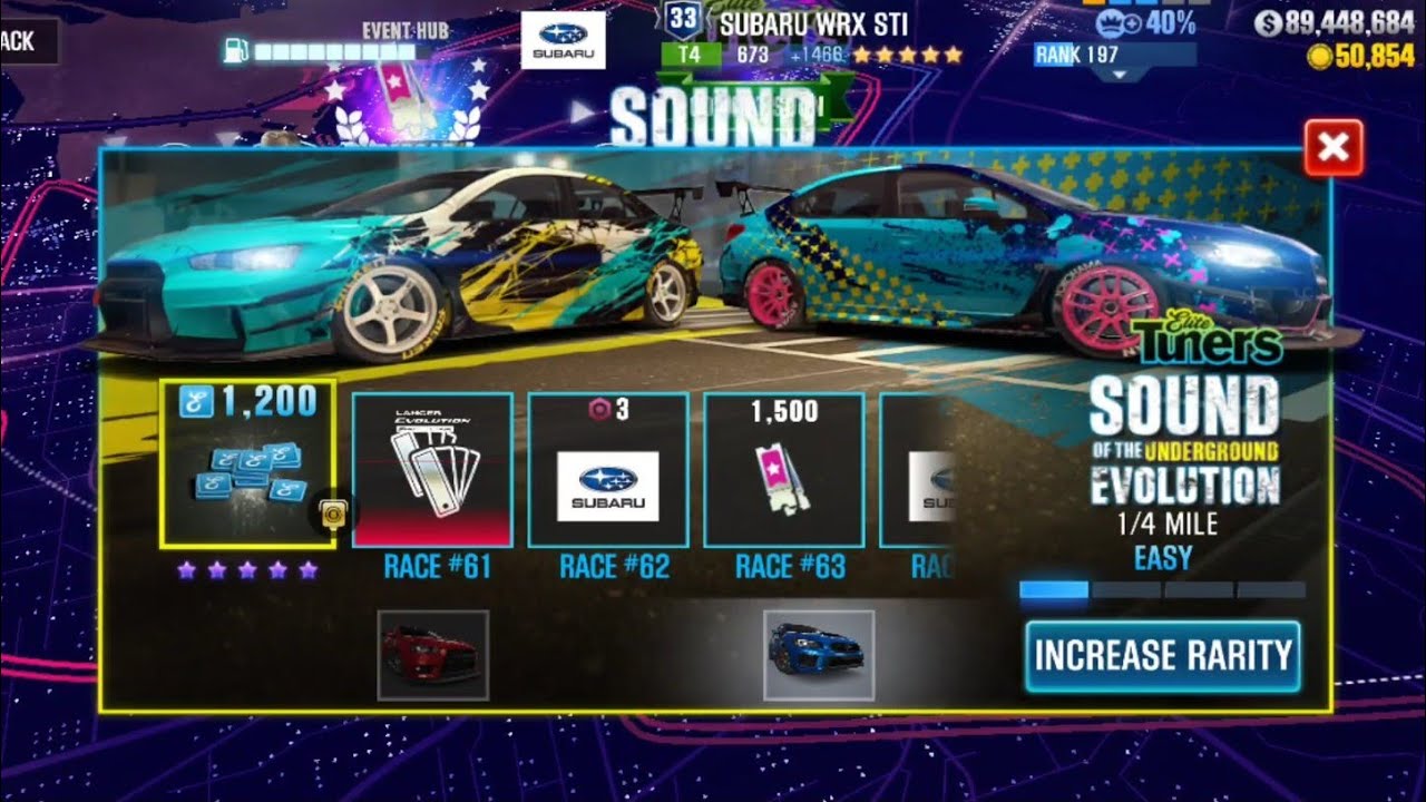 Csr Racing 2 | Elite Tuners  Sound Of The Underground Evolution. Race 60-75