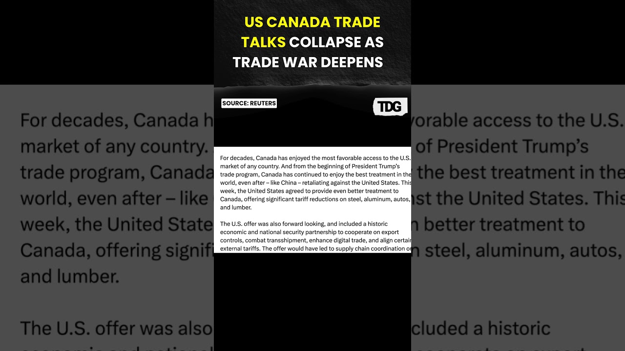 US Canada Trade Talks Collapse | Trump Imposes 50% Tariffs As Trade War Deepens