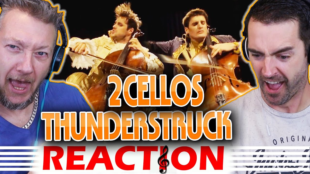 ''First Time Hearing'' - 2CELLOS Reaction - Thunderstruck