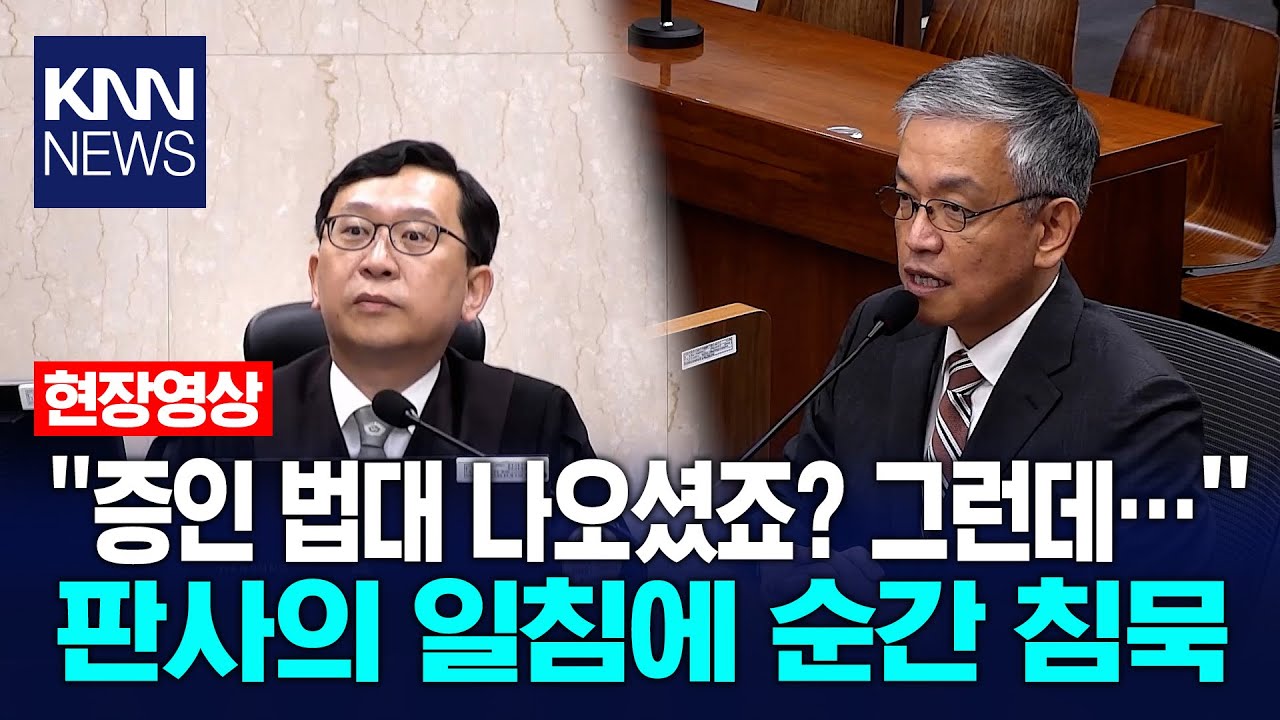 판사의 법대 질문에 순간 당황한 최상목 전 경제부총리?/ KNN