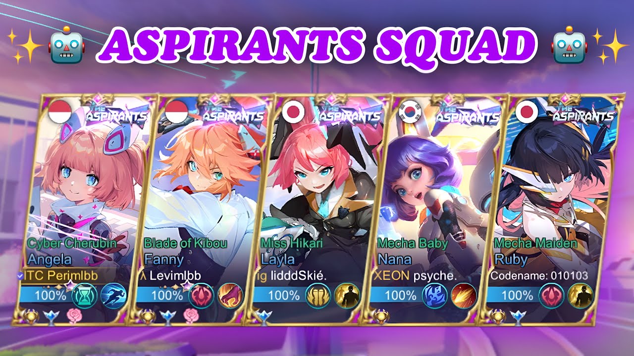 FULL SKIN ASPIRANTS SQUAD🤖✨ NANA OTW JADI BAGIAN ASPIRANTS^^!!