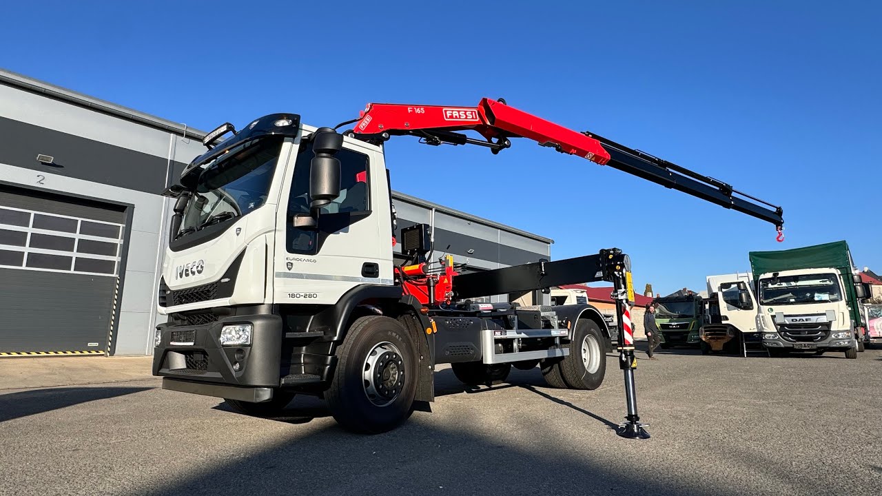 IVECO EUROCARGO 180-280, kontejner + jeřáb FASSI