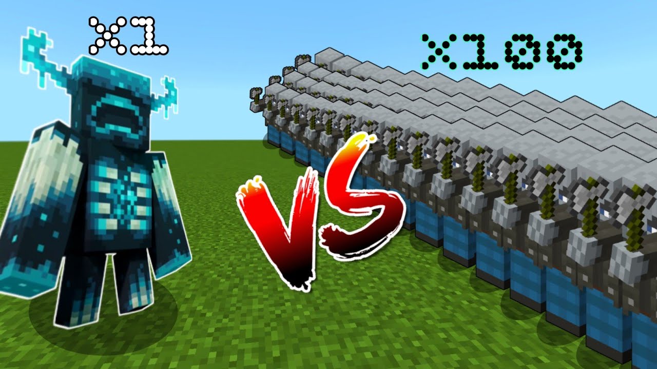 WARDEN vs 100 VINDICATOR mobs😱😱 in Minecraft 1.20 / Minecraft Mob Battle
