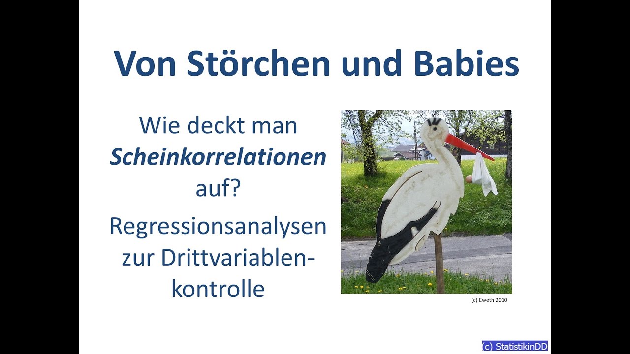 Von St&ouml;rchen und Babies / Scheinkorrelation, Regression (SPSS)