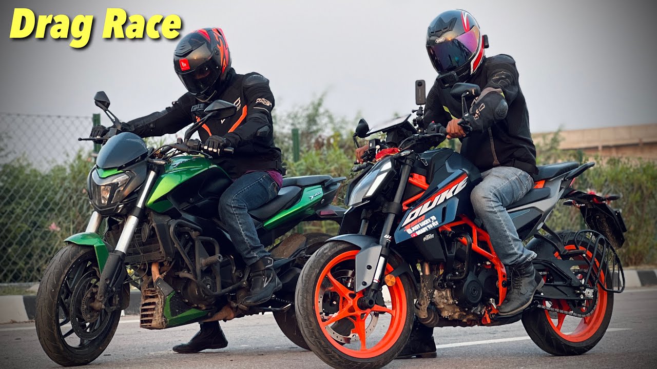 2024 Duke390 vs Dominar 400 Drag Race🔥
