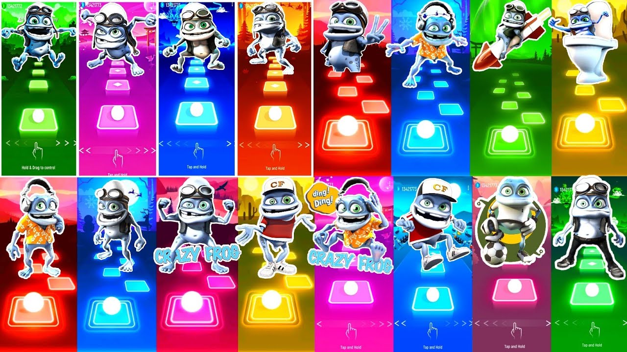 ❤️🎶💥⭐🔥Tiles Hop - Crazy Frog Super Megamix 1+ Hour