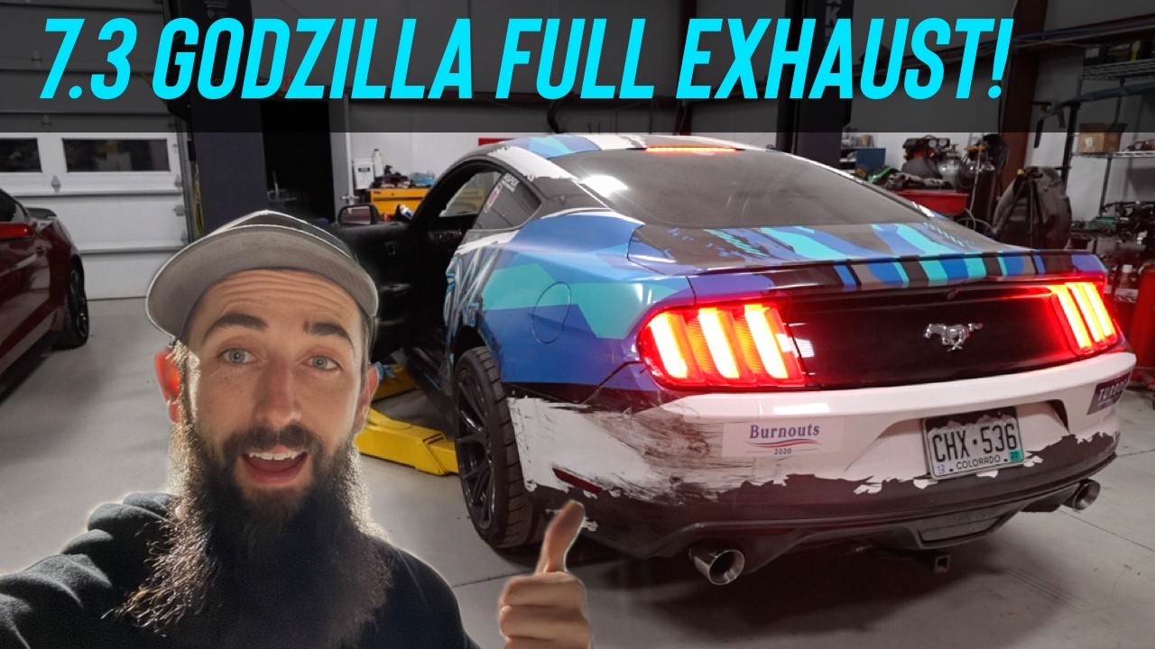 7.3 Godzilla Ford Mustang - Addressing a BIG Problem + First Full Exhaust Start!