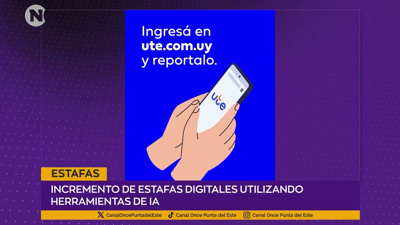 Aumentan las estafas digitales con IA: UTE alerta y advierte a la población