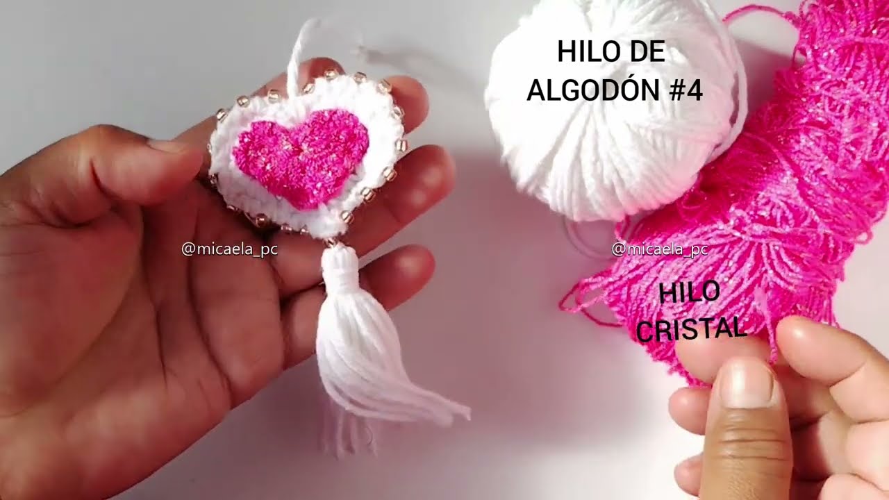 CORAZON  FACIL DE TEJER con ANILLAS DE LATA