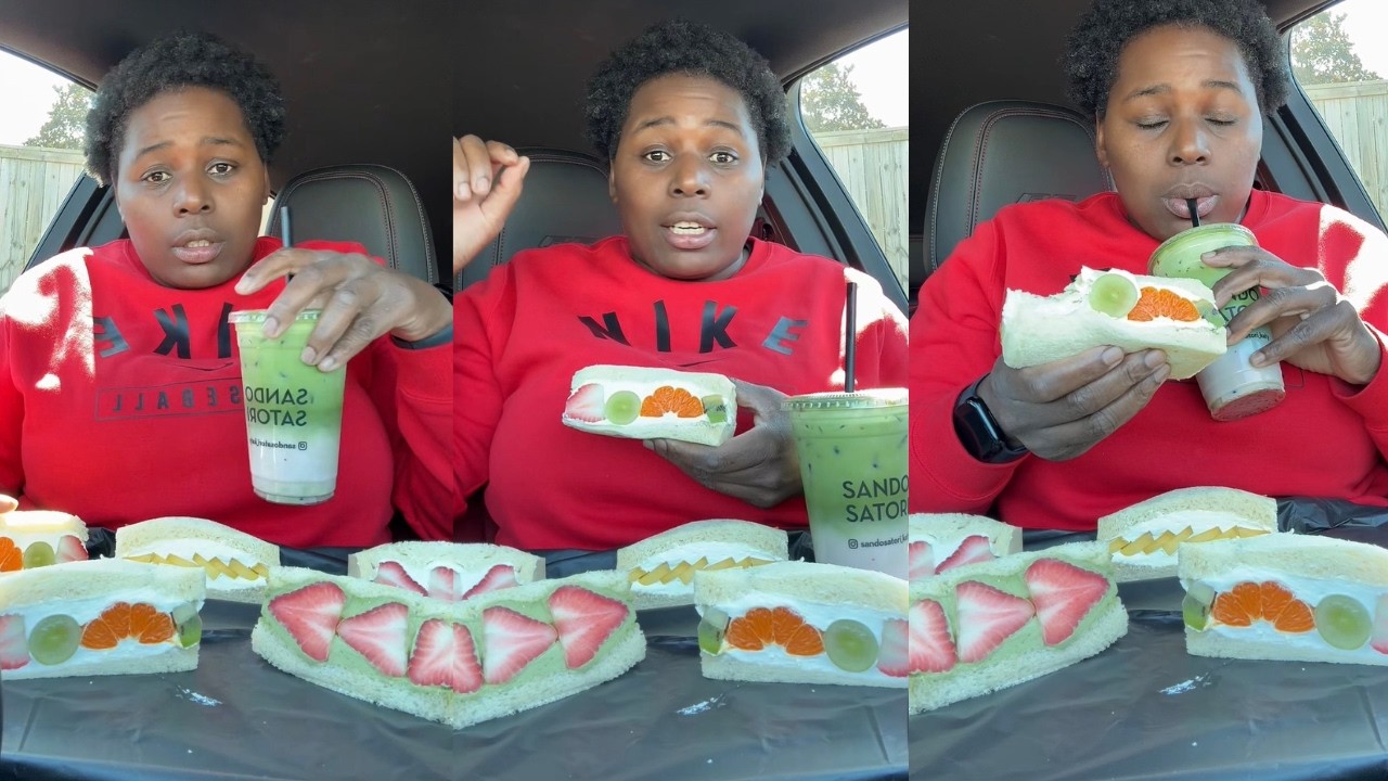 Zinwithin is live eating in the car in deep thought