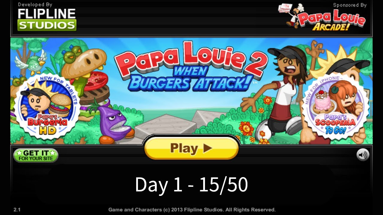 [해외 플래시] Papa Louie 2: When Burgers Attack! 1일차 - 15/50까지