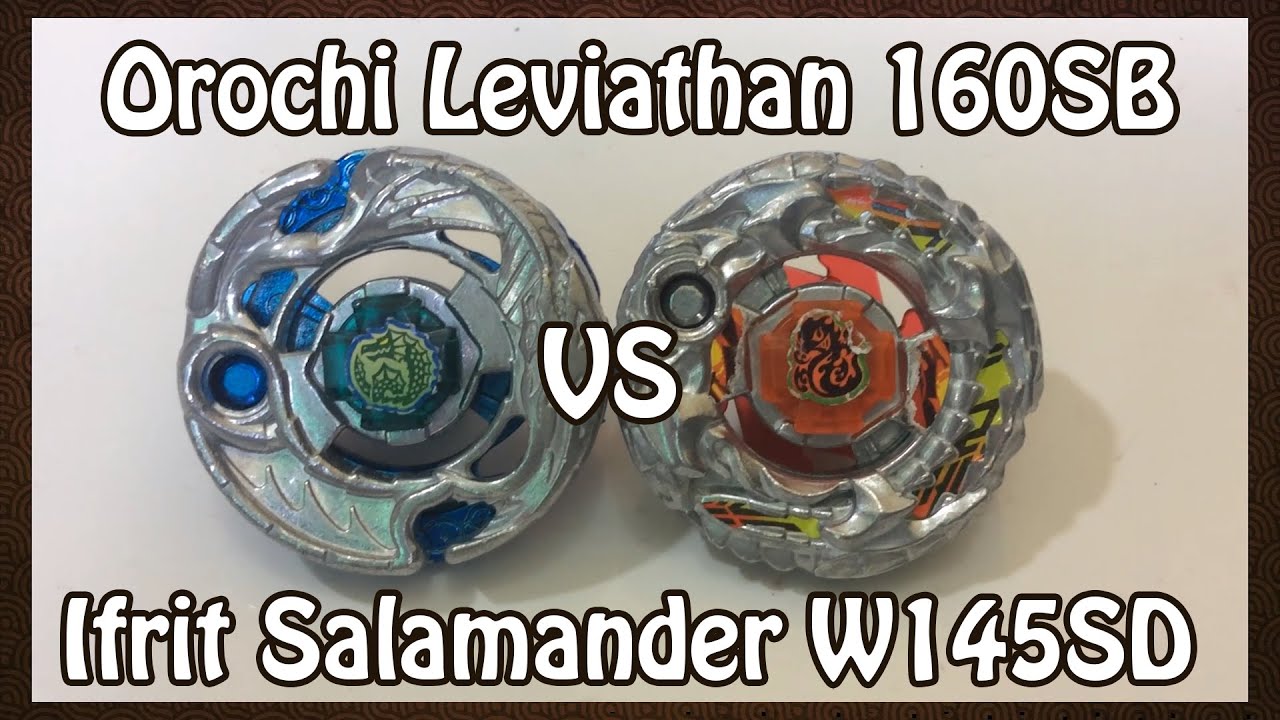 BeyGa - BATALHA! Orochi Leviathan 160SB vs Ifrit Salamander W145SD