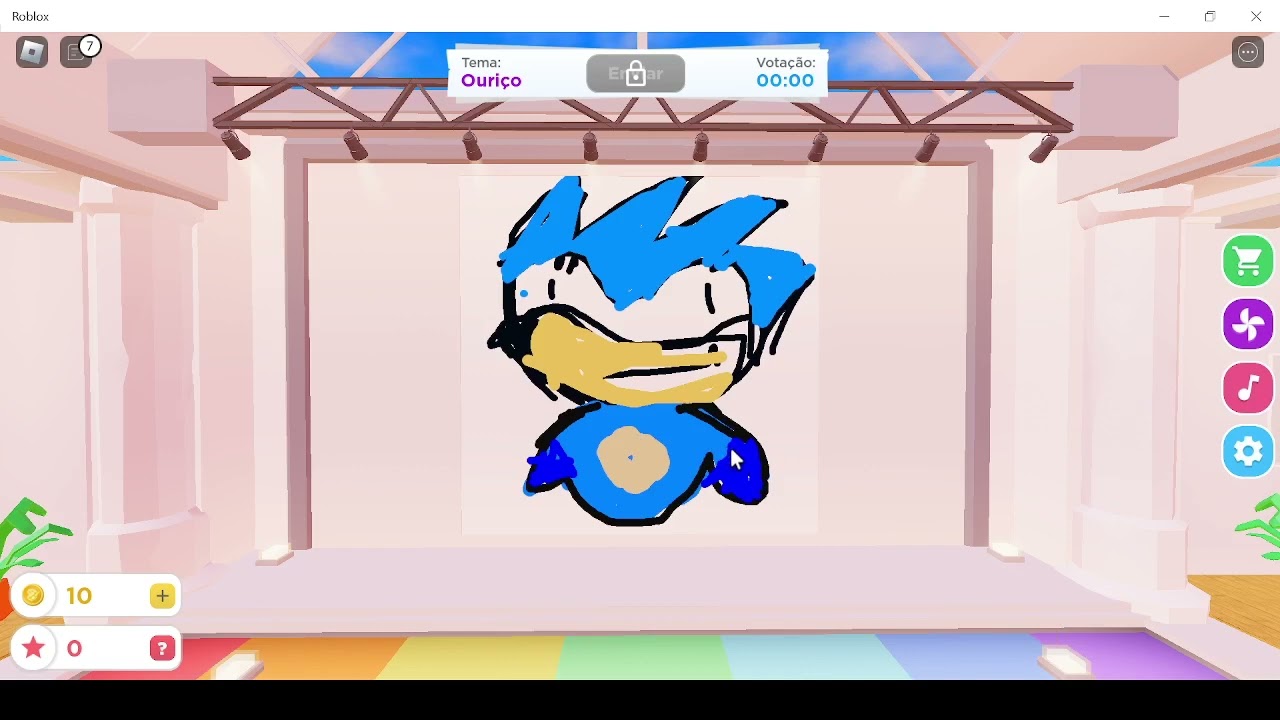 Fazendo desenhos no Speed Draw do roblox