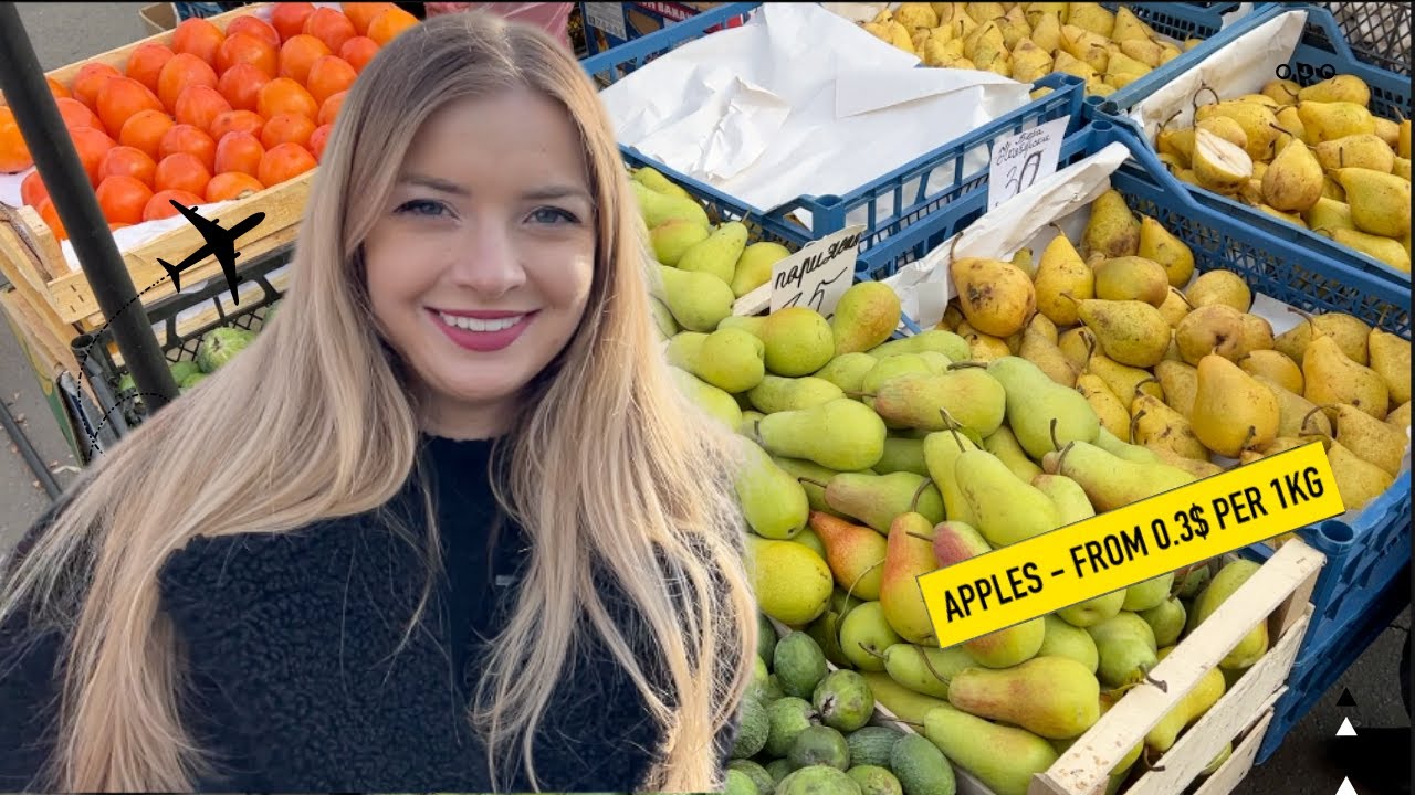 Prices for food in Ukraine in 2021.  Vlog from Sunday market