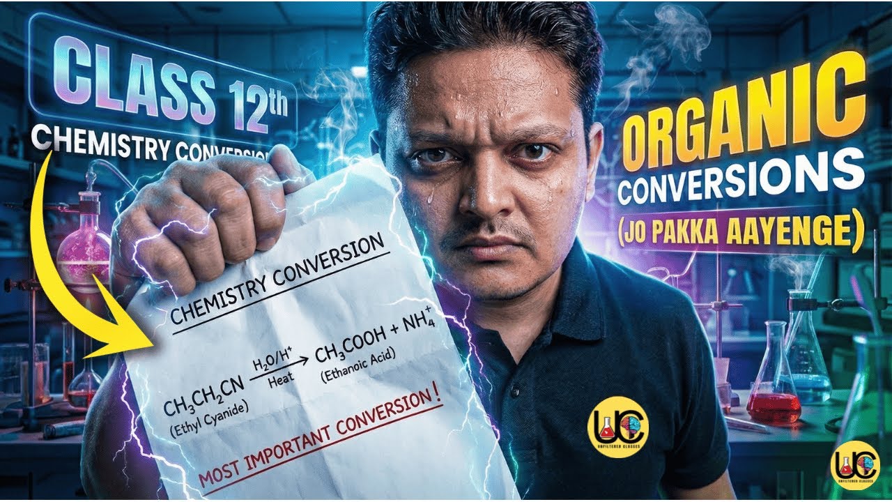🔥ETHYL CYANIDE TO ETHANOIC ACID CONVERSION | UNFILTERED CLASSES