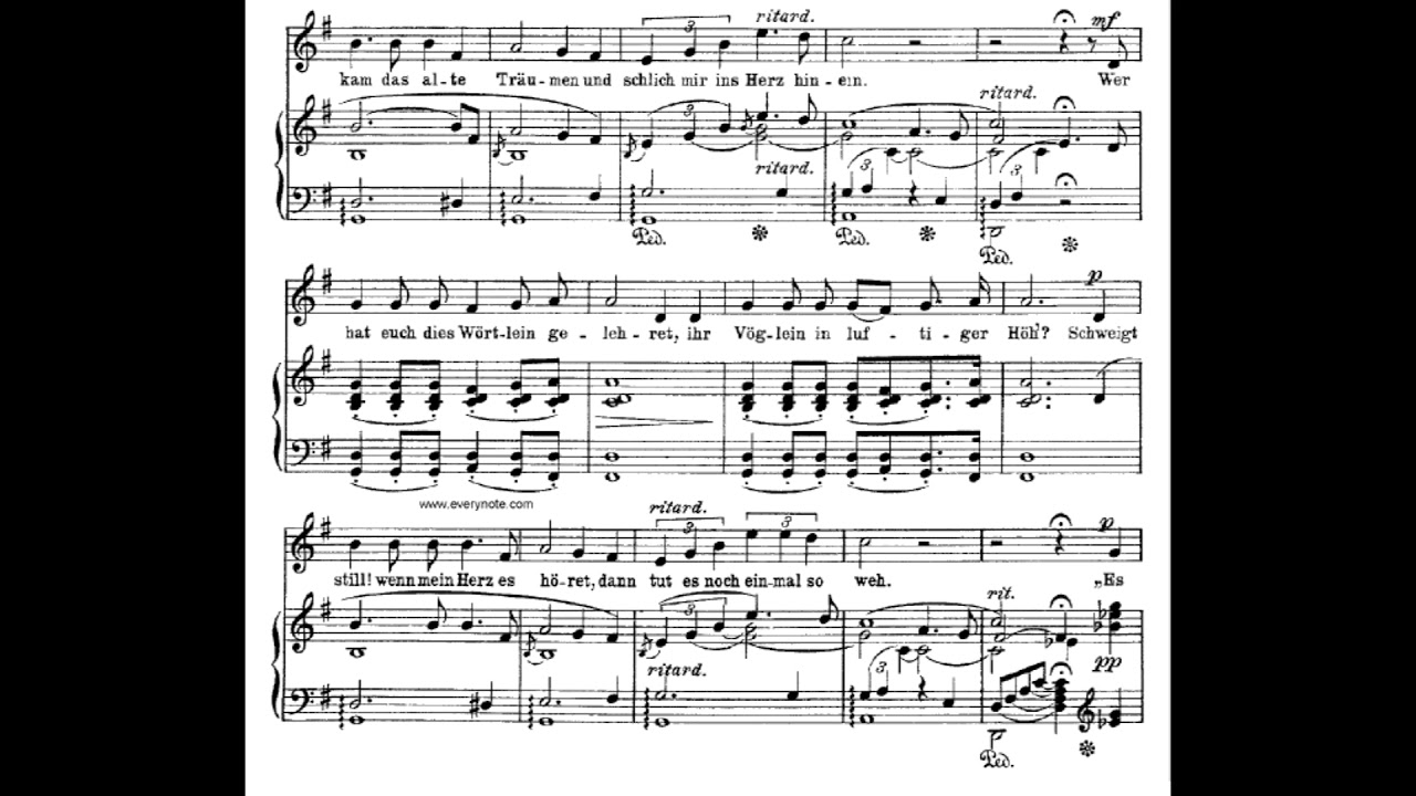 Ich wandelte unter den Baumen from Liederkeis, op.24 (Piano Accompaniment)