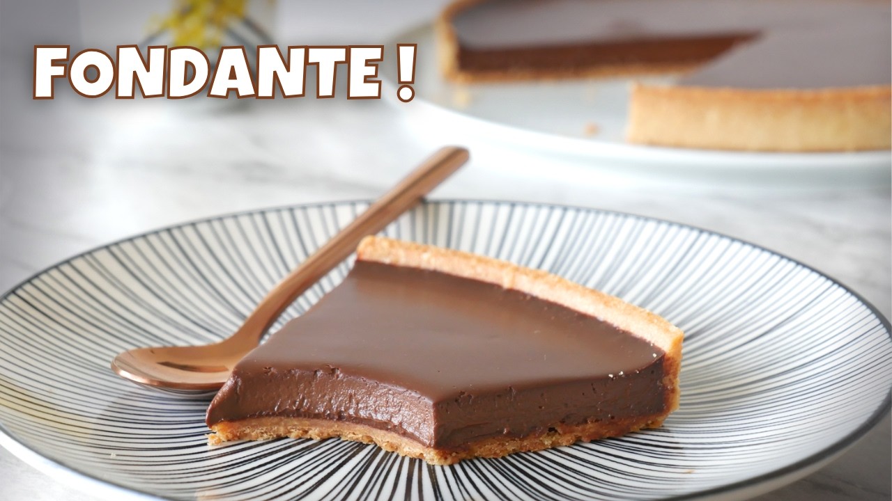 La TARTE au CHOCOLAT 🍫Recette Facile & Ultra Fondante (Ganache parfaite)