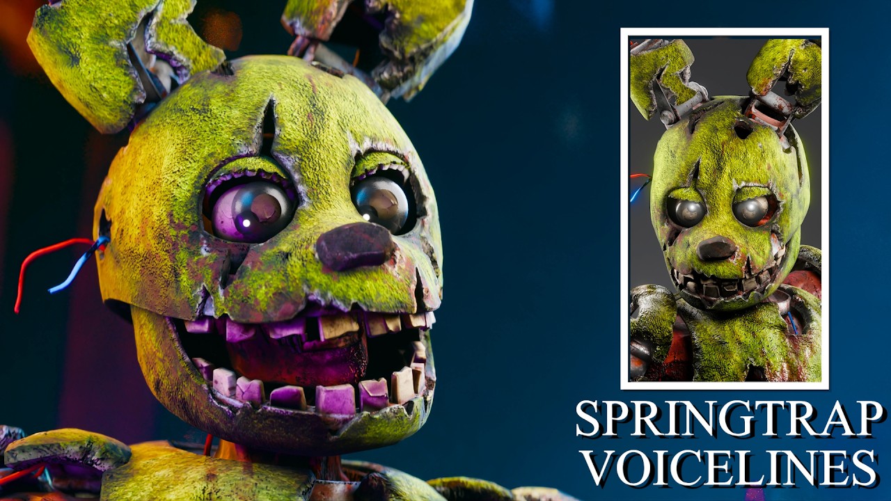Springtrap FNAF DBD Voice Lines Animated