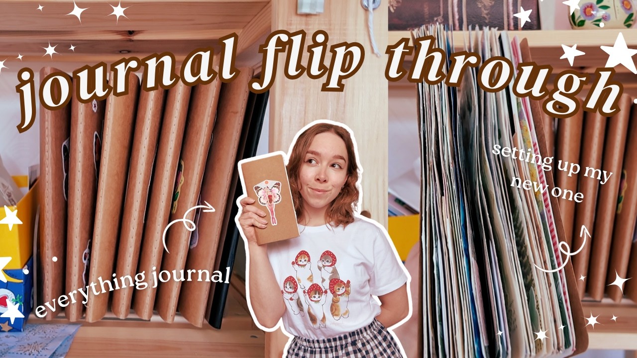 Journal Flip Through ★ & setting up my new cozy journal 📔