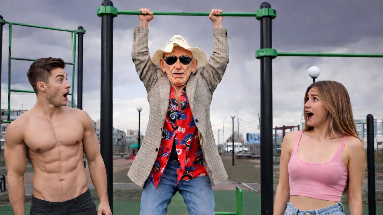 OLD MAN CALISTHENICS PRANK: EVERYONE WAS SHOCKED