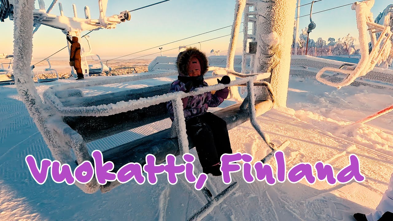 Прогулка по вершине горнолыжного курорта Vuokatti #vuokatti #winter