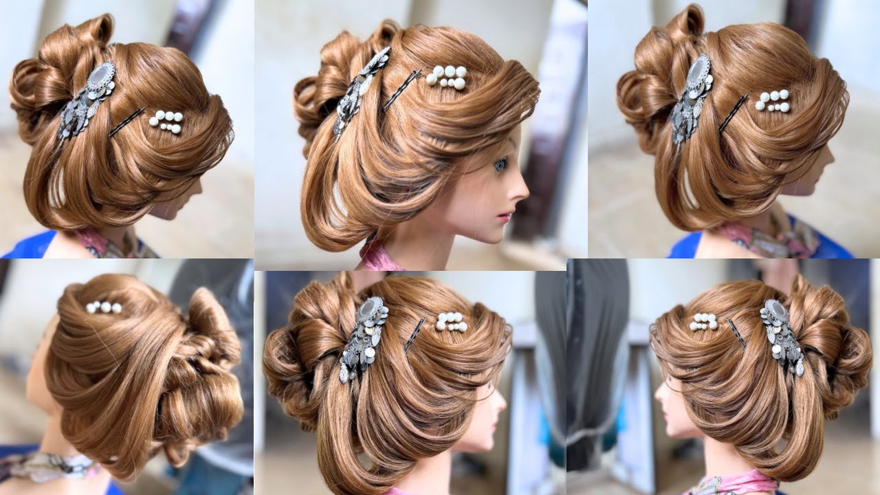 Professional bridal hairstyles | stylish bun hairstyles for wedding | kashees hairstyle