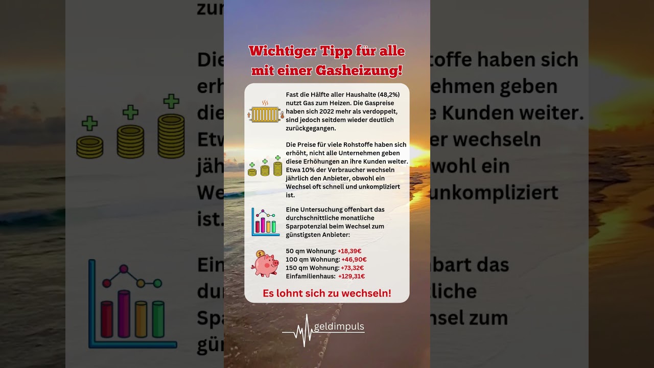 So sparst du mit deiner Gasheizung richtig Geld!💰 #heizung #haushaltstipps