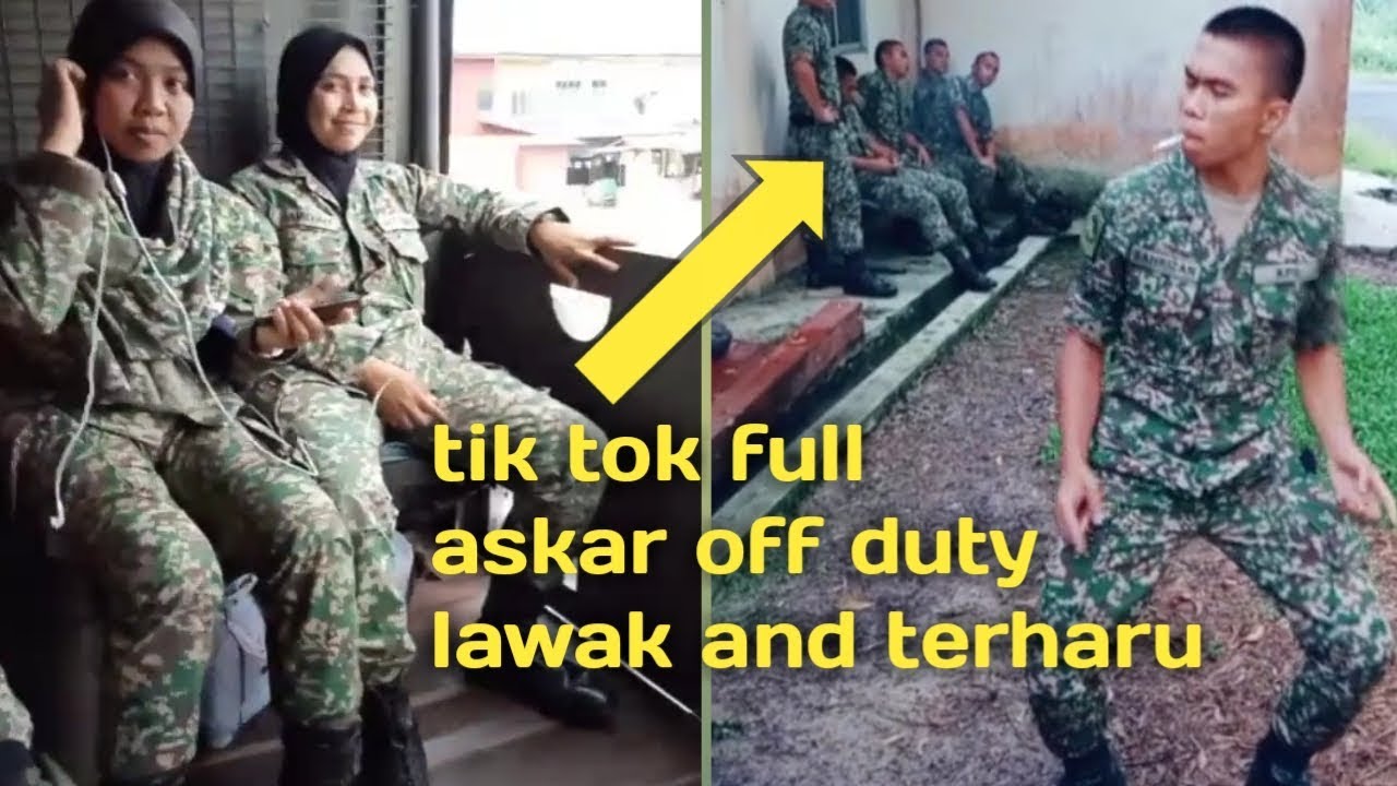 Tik tok terbaru full askar off duty korang mesti terharu 😞😞