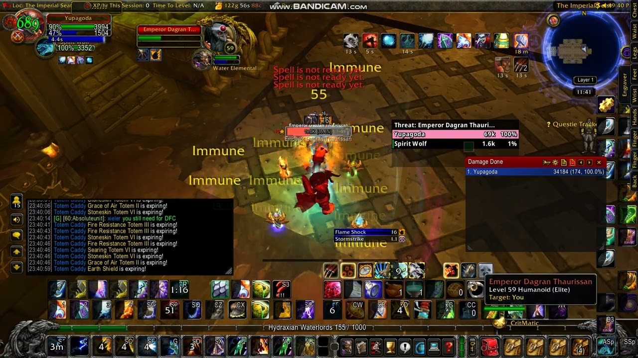 WoW SoD Shaman Solo Emperor Thaurissan NO KITING OR WBUFFS