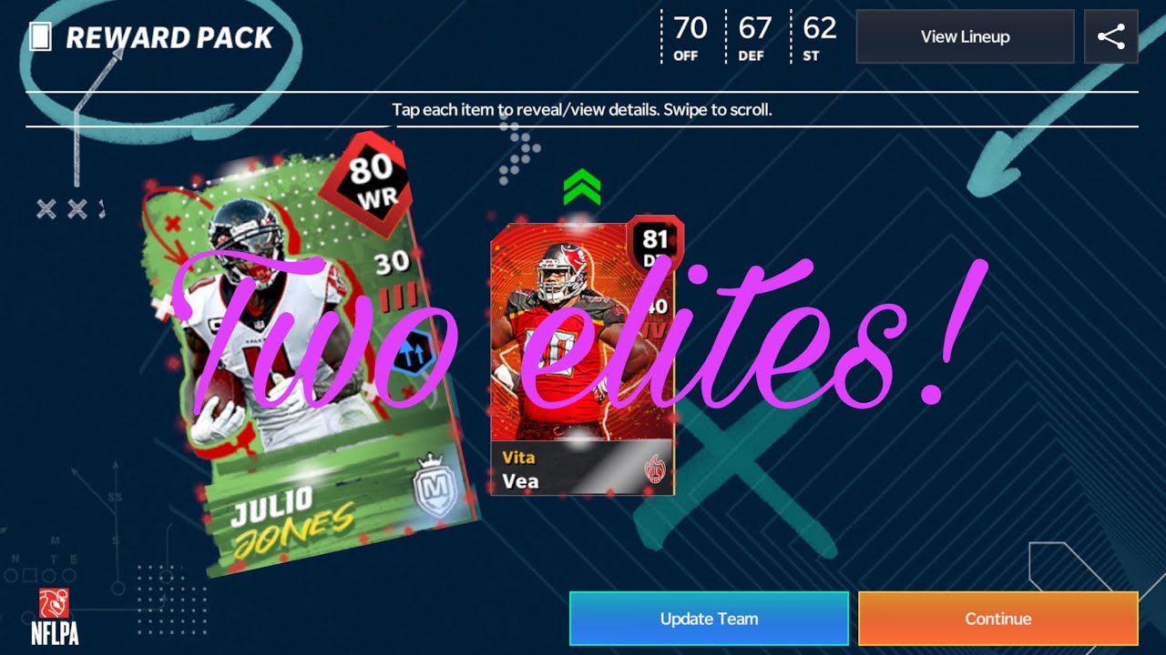 Claiming 80 ovr Julio Jones and 81 Vita Vea! Madden Mobile 21!