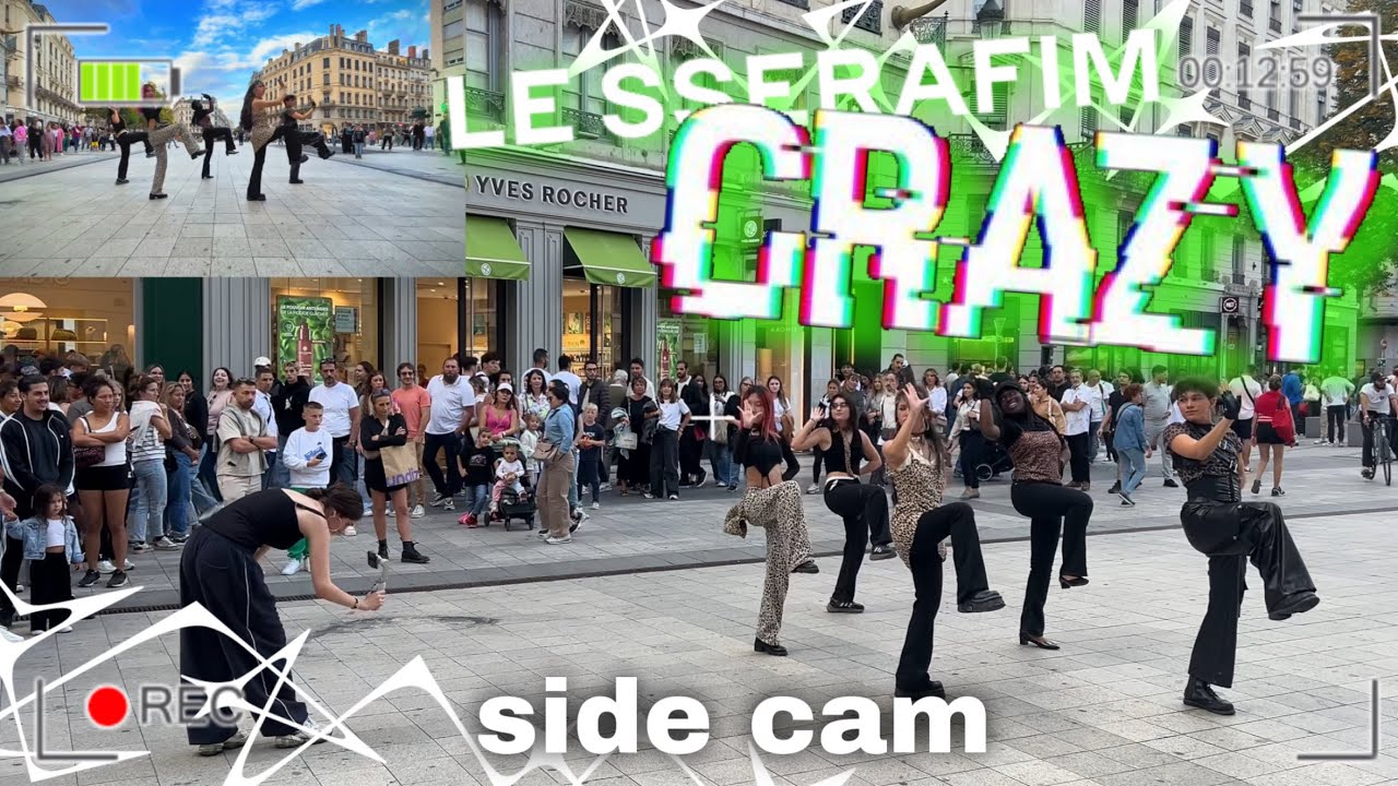[ SIDECAM | KPOP IN PUBLIC, FRANCE ] LE SSERAFIM  ' CRAZY ' | Dance Cover by BGZ