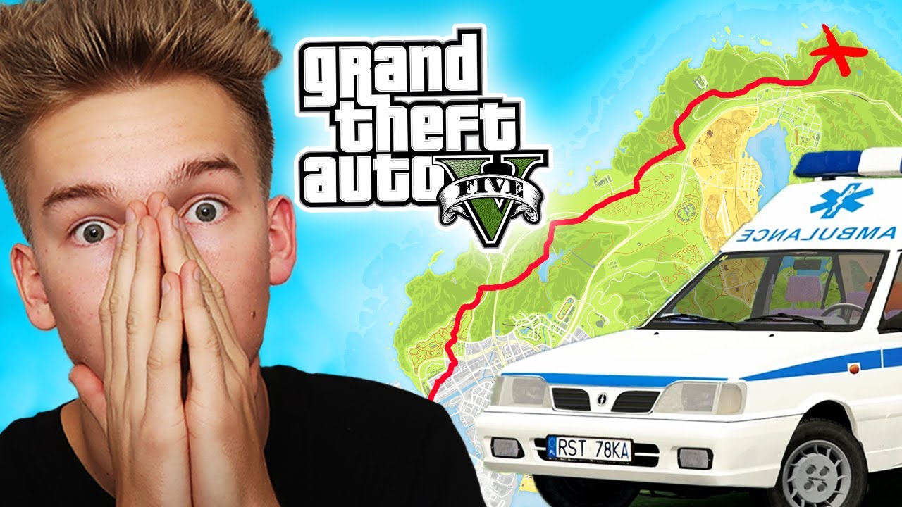 GTA V - PRZEZ CAŁĄ MAPĘ POLONEZEM CHALLENGE! 🤣