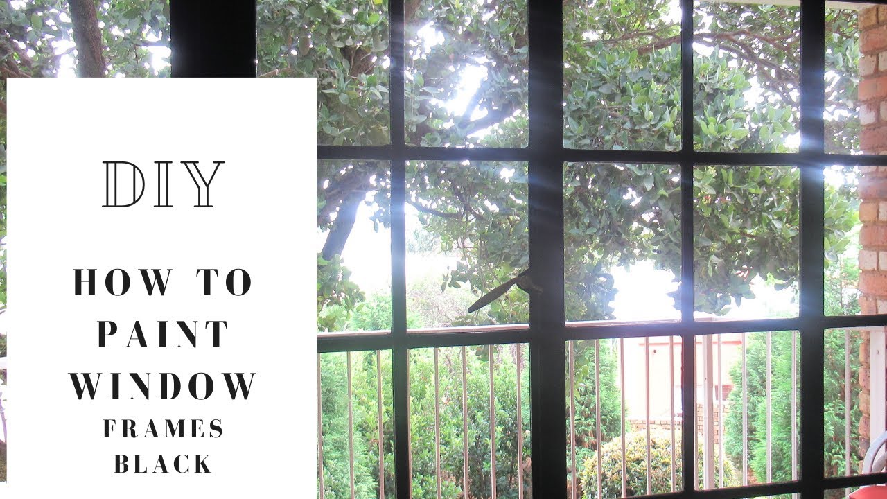 How I painted  my metal window frames black// DIY