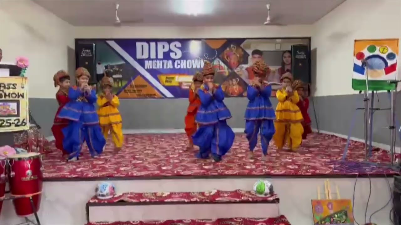 Gujrati style Dance performance Dips School Mehta Chowk 