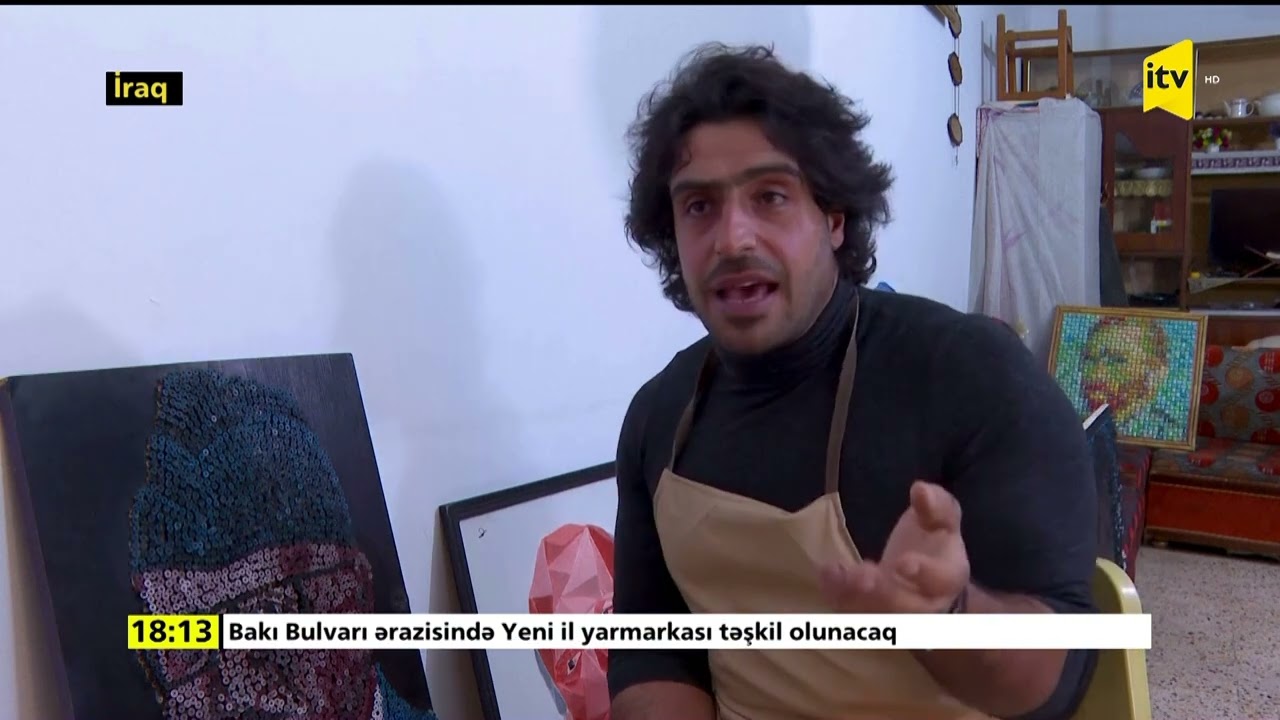 Atılmış materialları sənət əsərinə çevirən rəssam