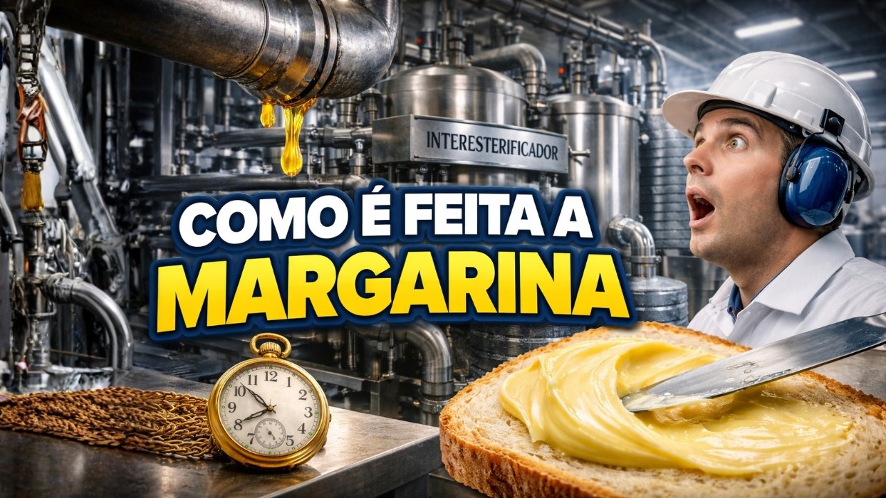 A MÁQUINA GIGANTE que TRANSFORMA ÓLEO em PASTA SÓLIDA na FÁBRICA: O SEGREDO da MARGARINA!
