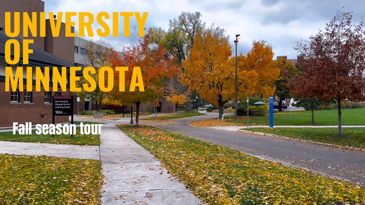 Beautiful Fall season campus tour in University of Minnesota || colours everywhere